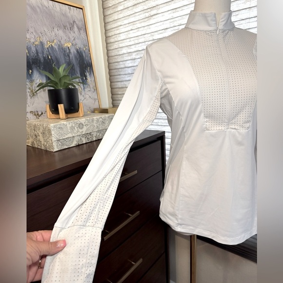 🐴 Alessandro Albanese Women's Vilamora Long Sleeve Zip Competition Shirt Size M - Picture 3 of 6